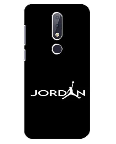 Чехол для Nokia 6.1 Plus с картинкой «Jordan White Logo» Чехол для Nokia 6.1 Plus с картинкой «Jordan White Logo»