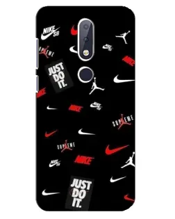 Чехол для Nokia 6.1 Plus с картинкой «Nike Mix Pattern»
