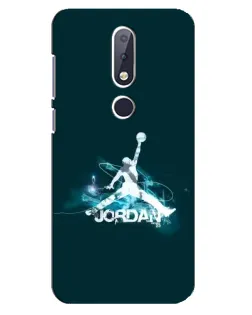 Чехол для Nokia 6.1 Plus с картинкой «Jordan Blue Fire»