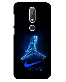 Чехол для Nokia 6.1 Plus с картинкой «Jordan Neon Blue»