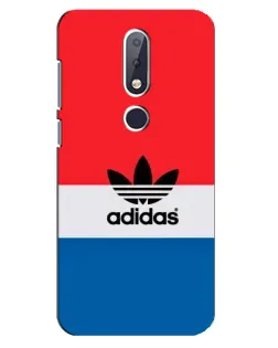 Чехол для Nokia 6.1 Plus с картинкой «Ретро блоки Adidas»