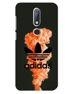 Чехол для Nokia 6.1 Plus с картинкой «Оранжевый дым Adidas»