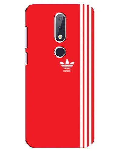 Чехол для Nokia 6.1 Plus с картинкой «Красный минимализм Adidas» Чехол для Nokia 6.1 Plus с картинкой «Красный минимализм Adidas»