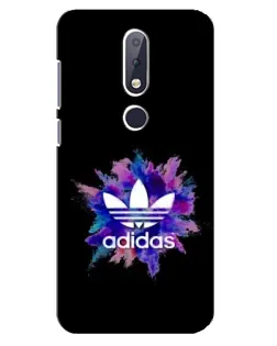 Чехол для Nokia 6.1 Plus с картинкой «Взрыв красок Adidas»