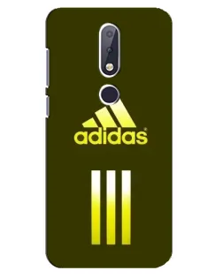 Чехол для Nokia 6.1 Plus с картинкой «Оливковый градиент Adidas»