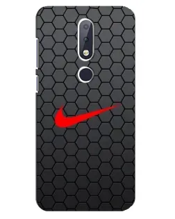 Чехол для Nokia 6.1 Plus с картинкой «Nike — карбоновая сетка» Чехол для Nokia 6.1 Plus с картинкой «Nike — карбоновая сетка»