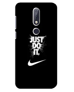 Чехол для Nokia 6.1 Plus с картинкой «Текстовый принт Nike»