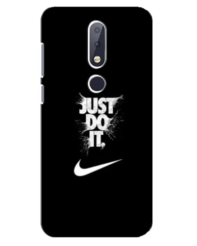 Чехол для Nokia 6.1 Plus с картинкой «Текстовый принт Nike»