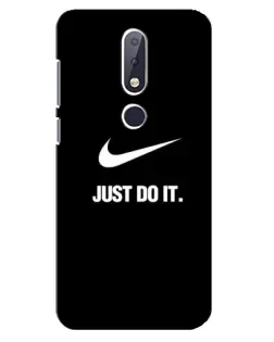 Чехол для Nokia 6.1 Plus с картинкой «Классический принт Nike»