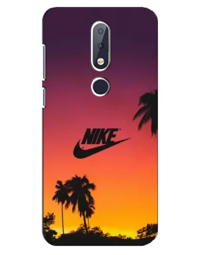Чехол для Nokia 6.1 Plus с картинкой «Nike на закате солнца»