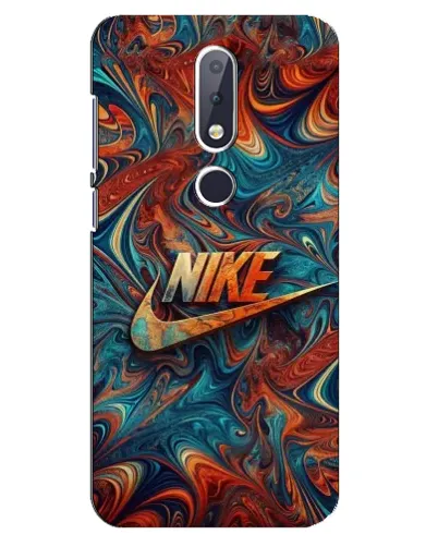 Чехол для Nokia 6.1 Plus с картинкой «Nike в абстракции»