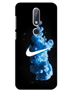 Чехол для Nokia 6.1 Plus с картинкой «Nike и синий дым»