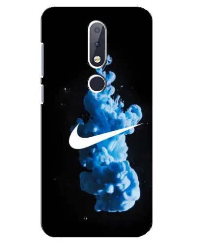 Чехол для Nokia 6.1 Plus с картинкой «Nike и синий дым»