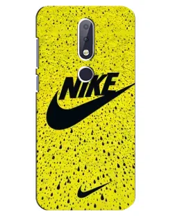 Чехол для Nokia 6.1 Plus с картинкой «Желтый текстурный Nike»