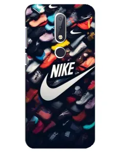 Чехол для Nokia 6.1 Plus с картинкой «Коллекция кроссовок Nike»