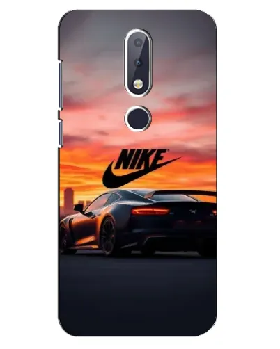 Чехол для Nokia 6.1 Plus с картинкой «Nike и суперкар»