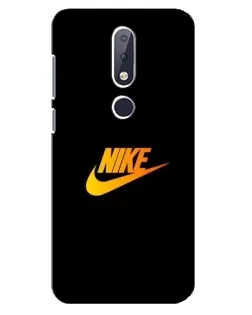 Чехол для Nokia 6.1 Plus с картинкой «Золотой логотип Nike»