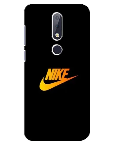 Чехол для Nokia 6.1 Plus с картинкой «Золотой логотип Nike»