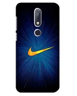 Чехол для Nokia 6.1 Plus с картинкой «Синий пульс Nike»