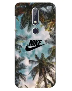 Чехол для Nokia 6.1 Plus с картинкой «Тропический принт Nike»