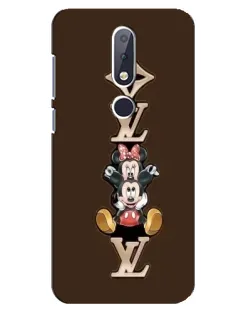 Чехол для Nokia 6.1 Plus с картинкой «LV и Микки Маус»
