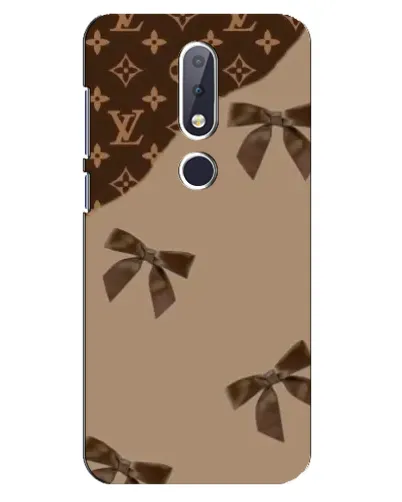 Чехол для Nokia 6.1 Plus с картинкой «LV — кофейный атлас» Чехол для Nokia 6.1 Plus с картинкой «LV — кофейный атлас»