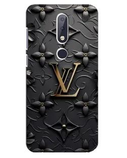 Чехол для Nokia 6.1 Plus с картинкой «Кожаная текстура LV»