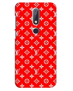 Чехол для Nokia 6.1 Plus с картинкой «Яркий паттерн LV»