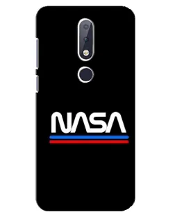 Чехол для Nokia 6.1 Plus с картинкой «NASA — классика Red Blue» Чехол для Nokia 6.1 Plus с картинкой «NASA — классика Red Blue»
