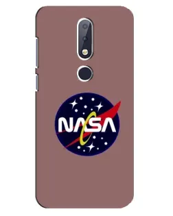 Чехол для Nokia 6.1 Plus с картинкой «NASA — ретро космос»