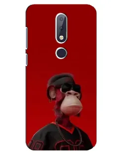 Чехол для Nokia 6.1 Plus с картинкой «Bored Ape в красном» Чехол для Nokia 6.1 Plus с картинкой «Bored Ape в красном»