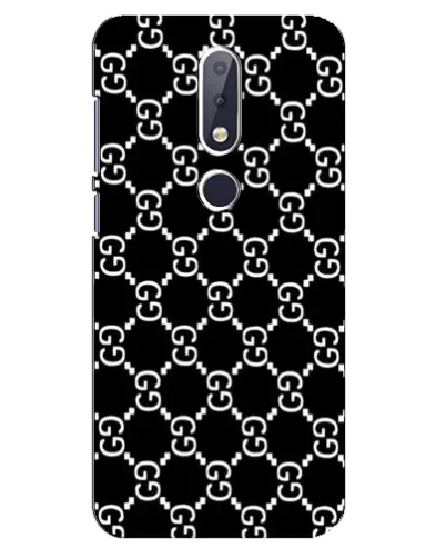 Чехол для Nokia 6.1 Plus с картинкой «Gucci — сетчатый паттерн»