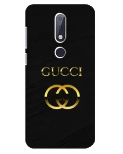 Чехол для Nokia 6.1 Plus с картинкой «Золотой логотип Gucci»