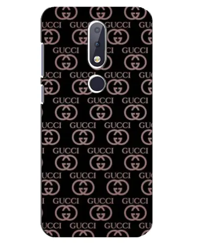 Чехол для Nokia 6.1 Plus с картинкой «Классическая монограмма Gucci»
