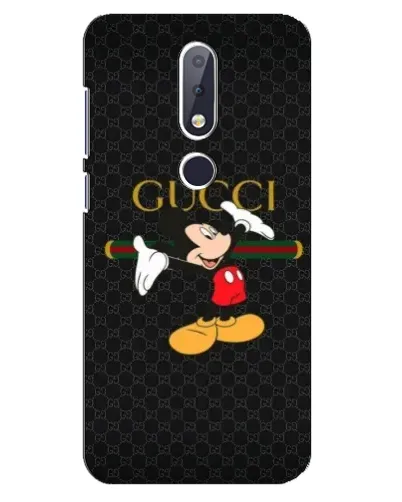 Чехол для Nokia 6.1 Plus с картинкой «Микки Маус Gucci»