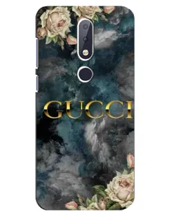 Чехол для Nokia 6.1 Plus с картинкой «Абстрактные цветы Gucci»