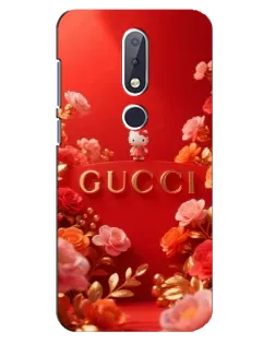 Чехол для Nokia 6.1 Plus с картинкой «Gucci — золотой сад»
