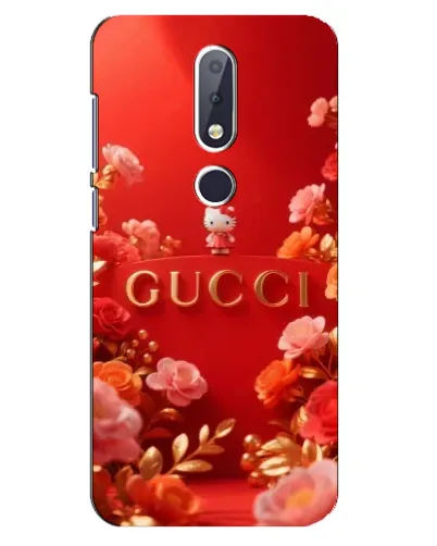 Чехол для Nokia 6.1 Plus с картинкой «Gucci — золотой сад»