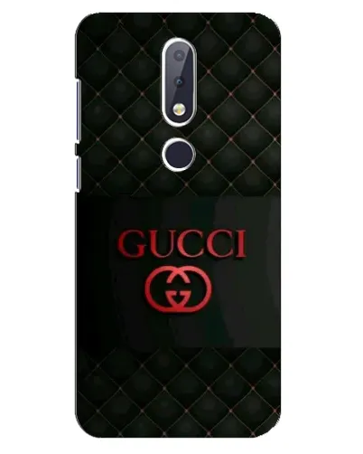 Чехол для Nokia 6.1 Plus с картинкой «Gucci — стеганый черный»