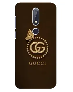 Чехол для Nokia 6.1 Plus с картинкой «Gucci — золотая бабочка»