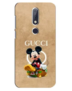 Чехол для Nokia 6.1 Plus с картинкой «Микки Маус Gucci — крафт»