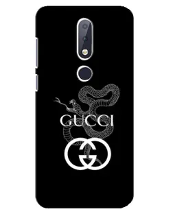 Чехол для Nokia 6.1 Plus с картинкой «Gucci — серебряная змея»