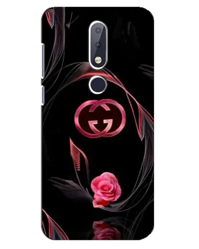 Чехол для Nokia 6.1 Plus с картинкой «Gucci — неоновая роза»