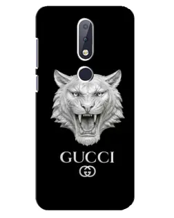 Чохол для Nokia 6.1 Plus з картинкою «Gucci — срібний лев»