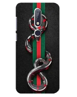 Чохол для Nokia 6.1 Plus з картинкою «Gucci — змія на смузі»