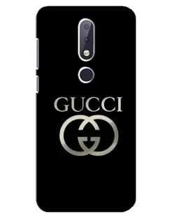 Чохол для Nokia 6.1 Plus з картинкою «Gucci — золото на чорному»