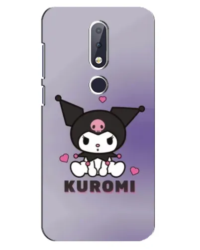 Чохол для Nokia 6.1 Plus з картинкою «Kuromi — фіолетовий арт»