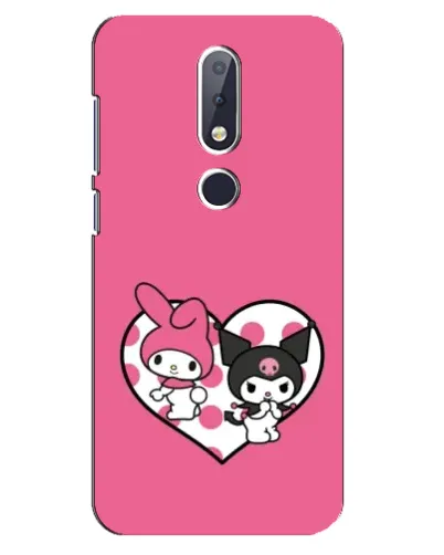 Чохол для Nokia 6.1 Plus з картинкою «Kuromi та My Melody»