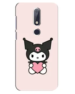 Чохол для Nokia 6.1 Plus з картинкою «Kuromi та серце»
