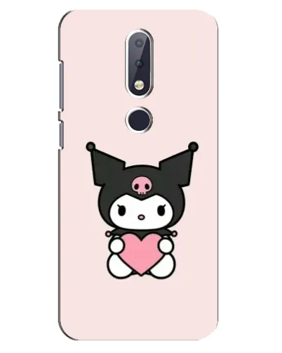 Чохол для Nokia 6.1 Plus з картинкою «Kuromi та серце»